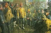 Michael Ancher i kobmandens bad en vinterdag oil painting